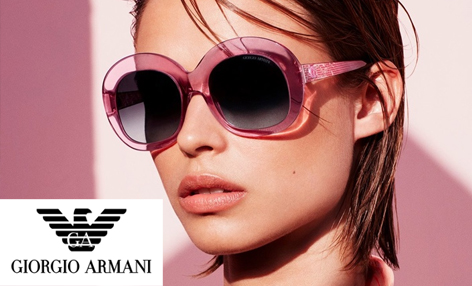 Giorgio Armani eyewear advertisement